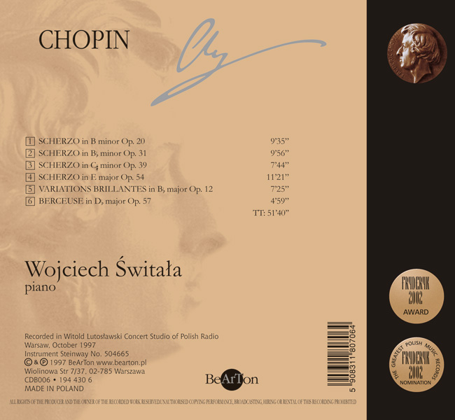 Chopin - Scherza Wariacje Berceuse V4 CDB006 WNA