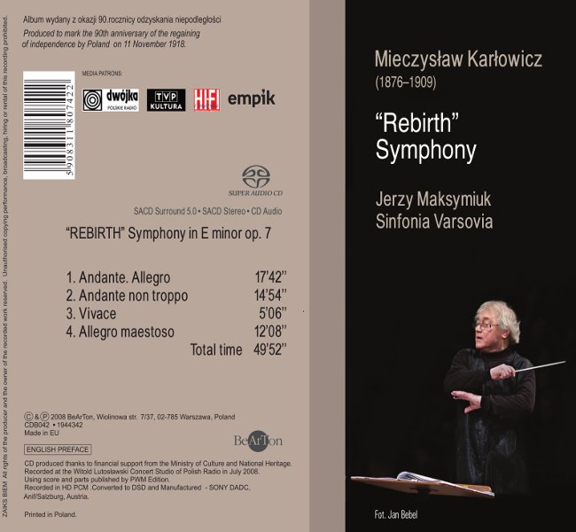 Mieczysław Karłowicz - Symfonia Odrodzenie CDB042